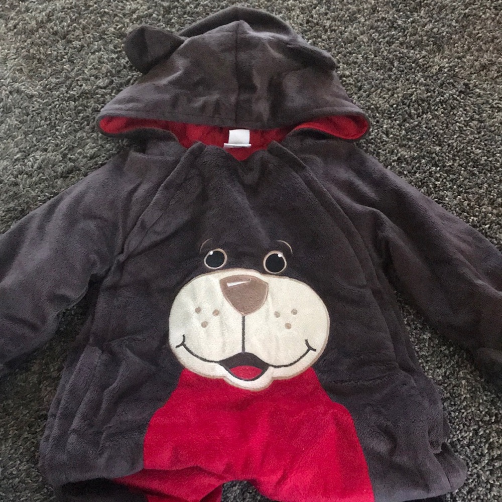 CLUBHOUSE Teddy Bear Hooded Full Body Coat 18M